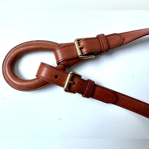 Ralph Lauren Purple Label Tri-strap O-ring Leather Belt - Picture 2 of 16